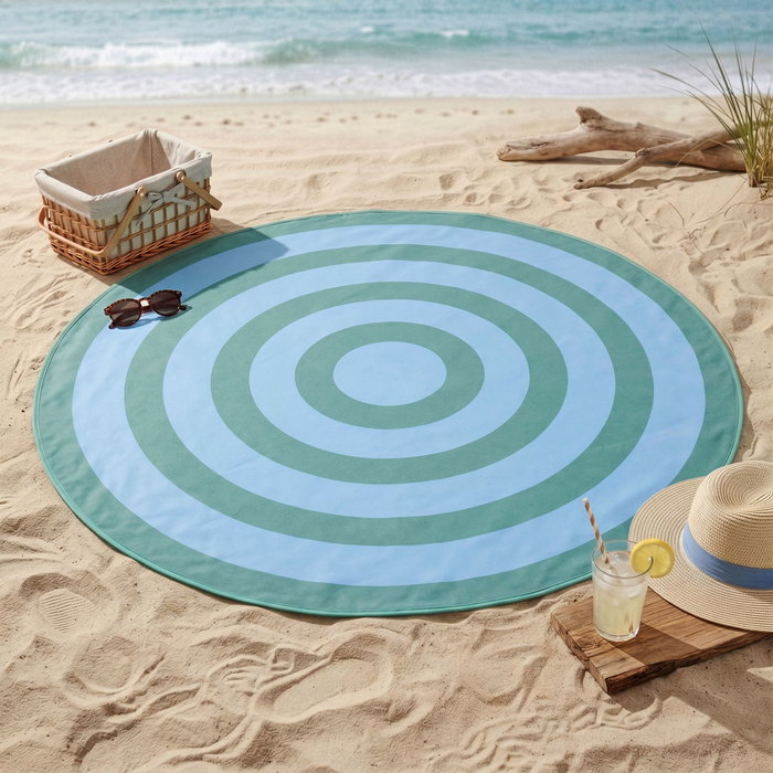 Mijolnir Toalla de Playa Fouta Verde y Azul Mijolnir Toalla de Playa Fouta Verde y Azul